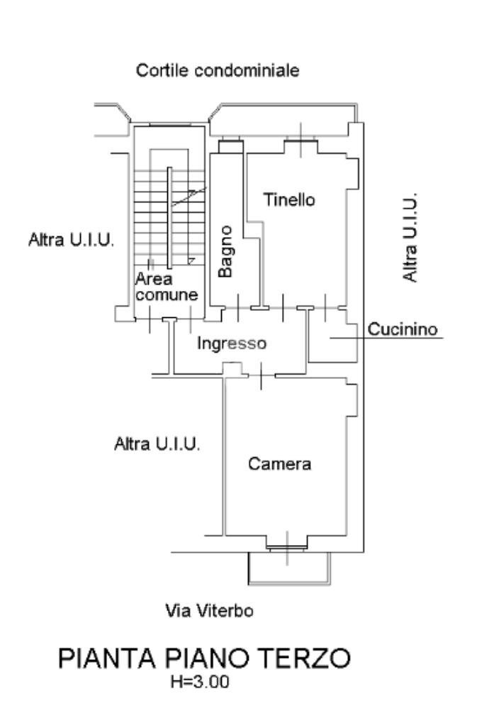 Two-room apartment Via viterbo, Torino (neighborhood Madonna Campagna) - floor plans 1