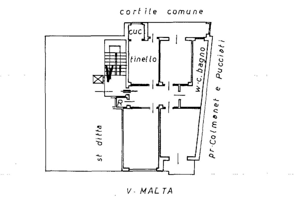 Quadrilocale Via Malta, Torino (zona San Paolo) - planimetria 1