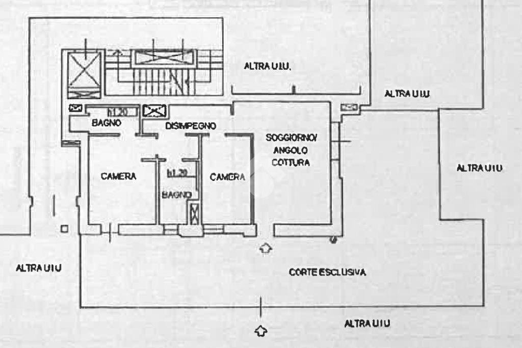 Trilocale Via Parisio, Bologna (zona Murri) - planimetria 1
