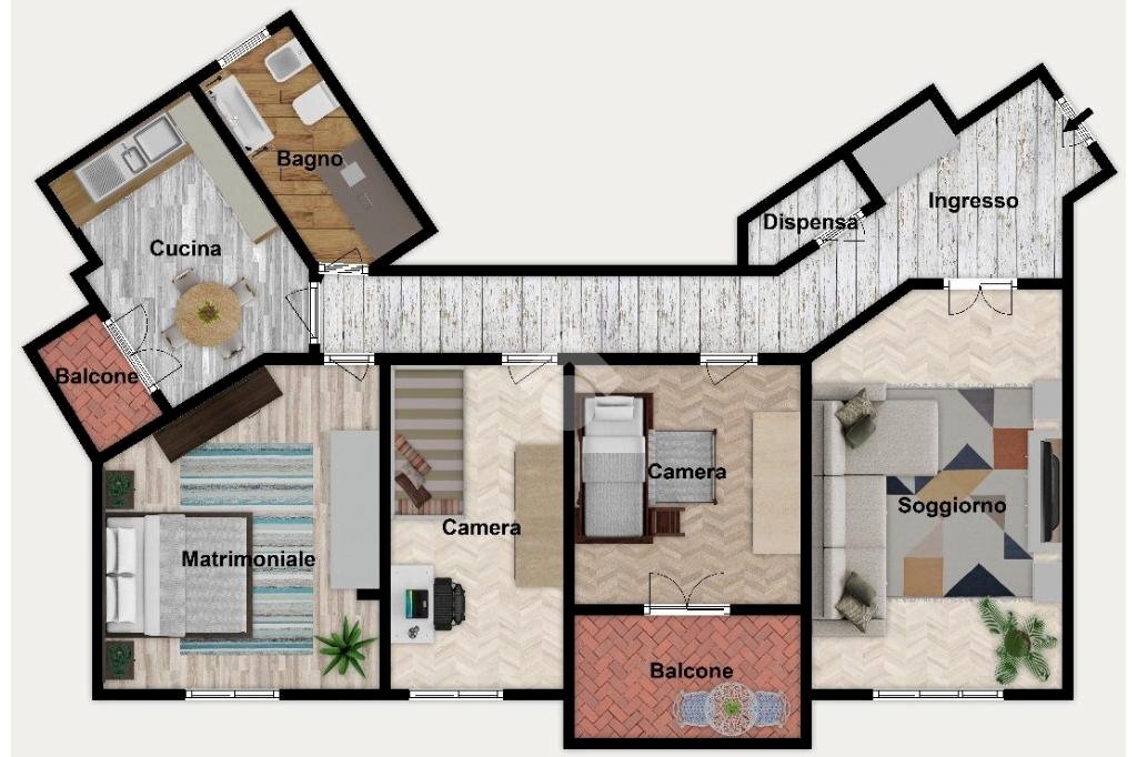 Appartamento Via Terpi, Genova (zona Montesignano) - planimetria 1