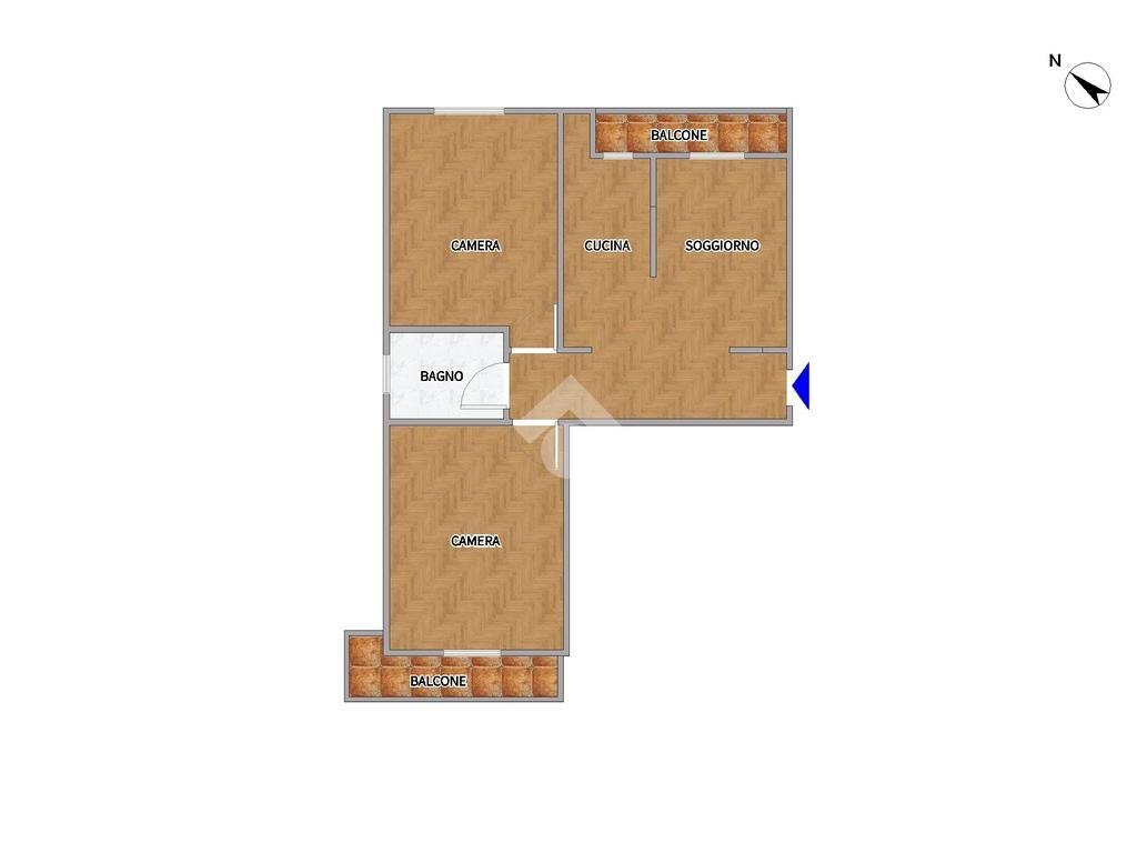 Trilocale Via Mazzini, Cornaredo - planimetria 1