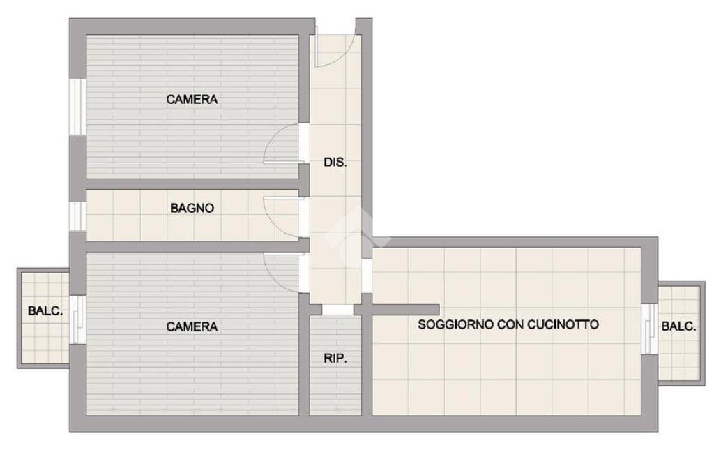 Trilocale Via Giacinto Menotti Serrati, San Giuliano Milanese - planimetria 1