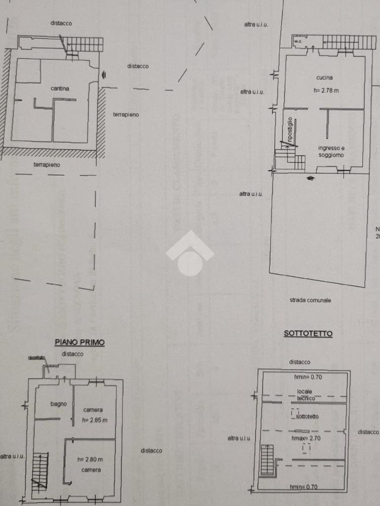 Casa semi indipendente Località Colletta, Montoggio - planimetria 1