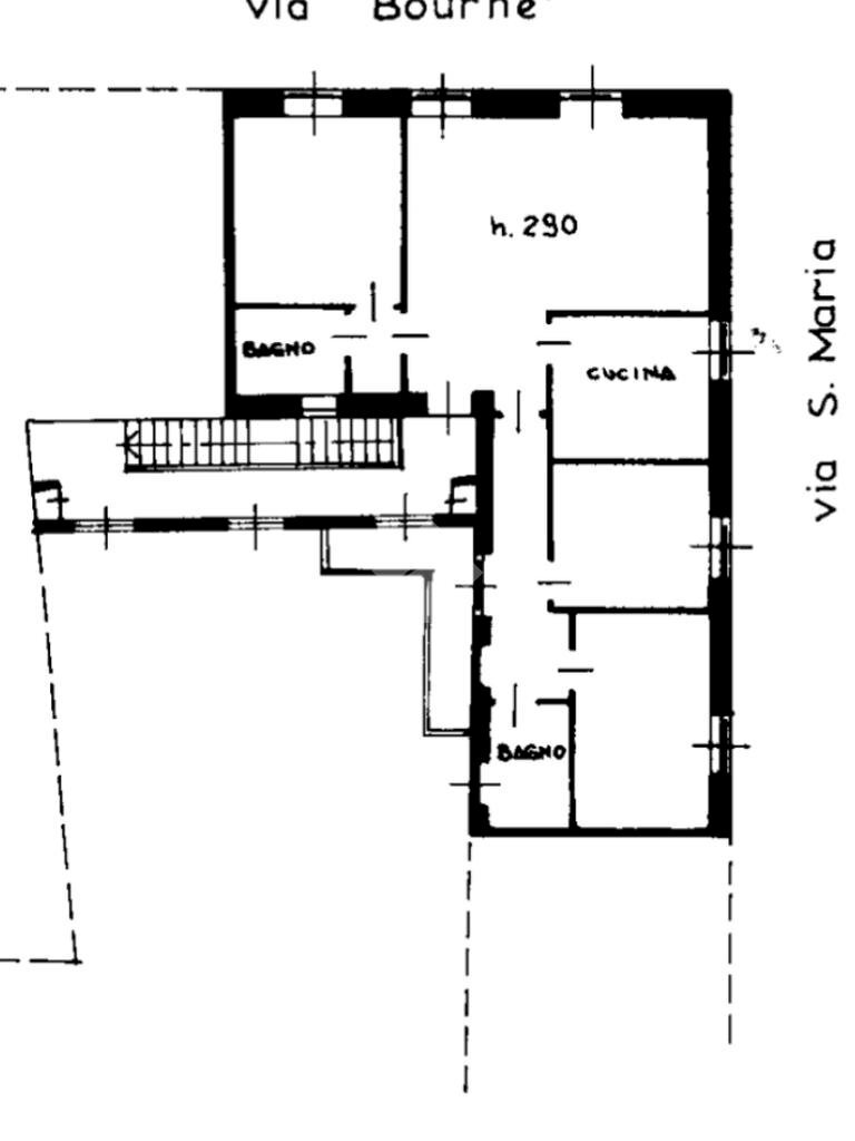 Four-room apartment Via Santa Maria, Oleggio - floor plans 1