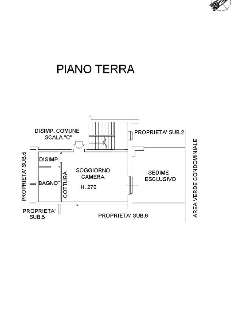 Monolocale Strada Vicinale Villoria, Tortona - planimetria 1