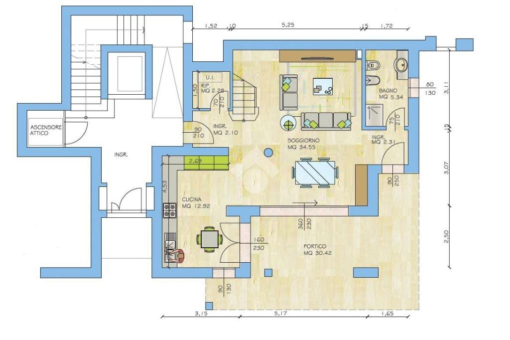 Quadrilocale viale della repubblica, Scandiano - planimetria 1