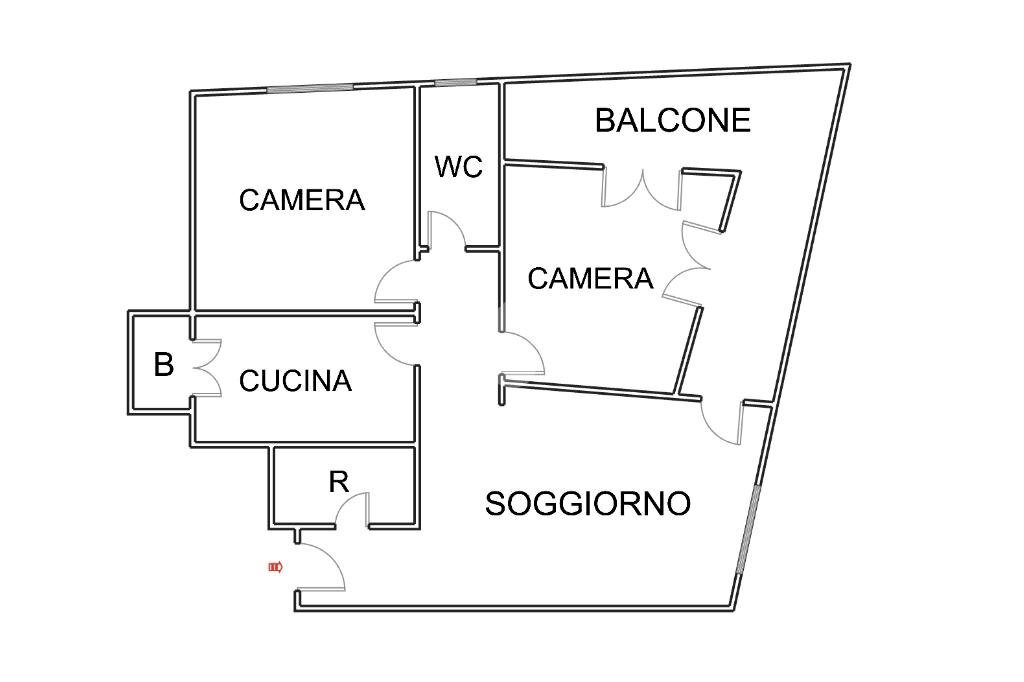 Four-room apartment Via dei Ceramisti, Albissola Marina - floor plans 1