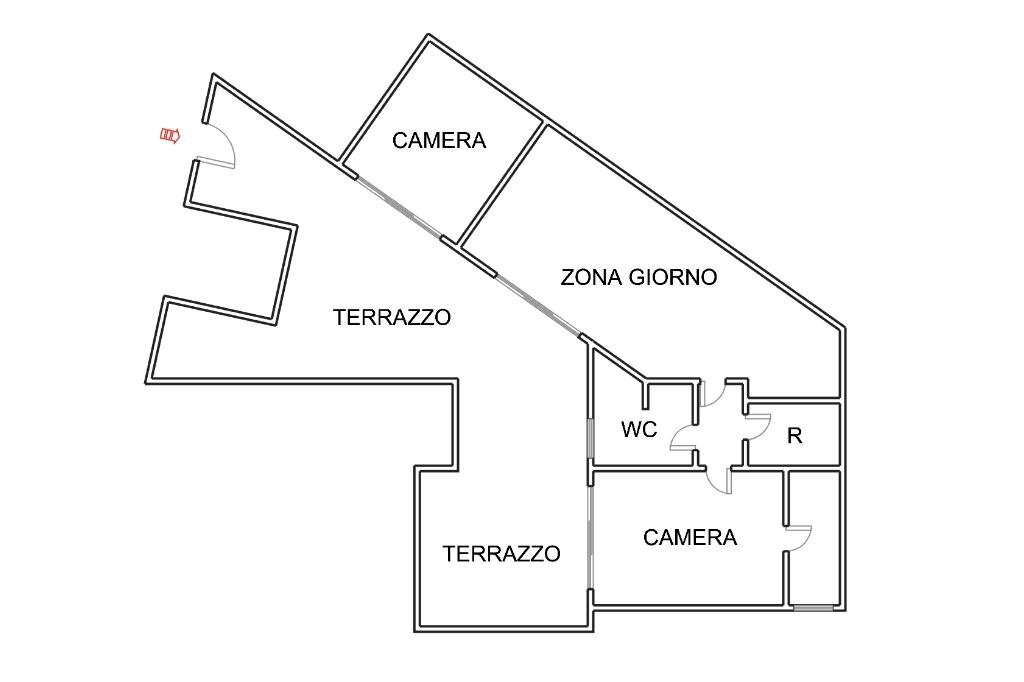 Trilocale Via Belvedere, Albissola Marina - planimetria 1
