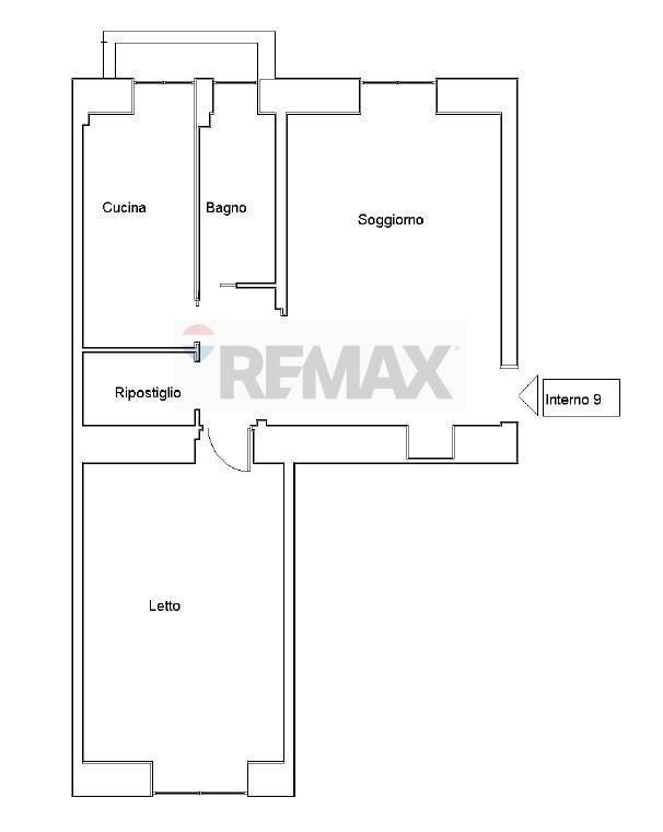 Pianta 2D - Two-room apartment Via Augusto Riboty
 
22, Roma - floor plans 1