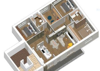 Pianta 3D - Appartamento Via dei Piceni
 
7, L'Aquila - foto 27