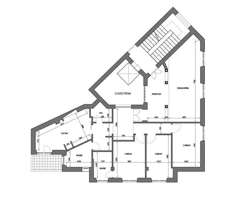 Quadrilocale via Eleonora Duse, Roma - planimetria 1