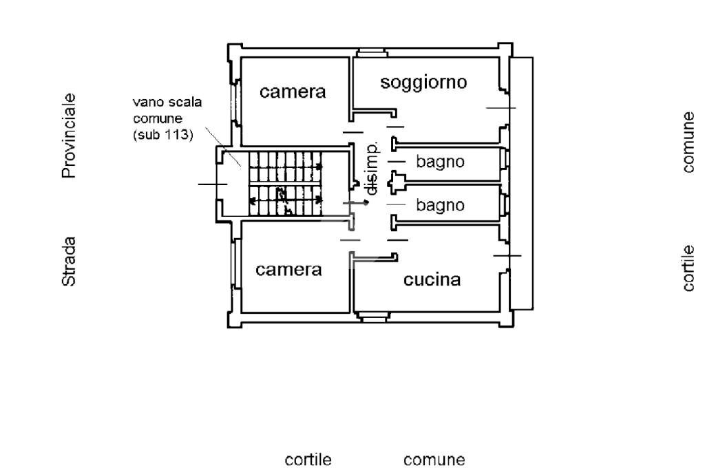 Quadrilocale Frazione perini, Traves - planimetria 1