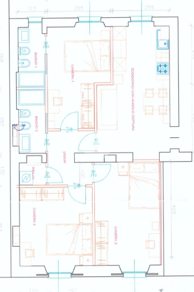 Quadrilocale Via Giorgio Briano, Milano - planimetria 1