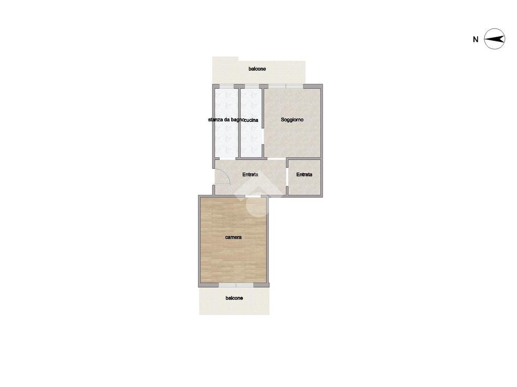 Bilocale Corso luciano couvert, Susa - planimetria 1