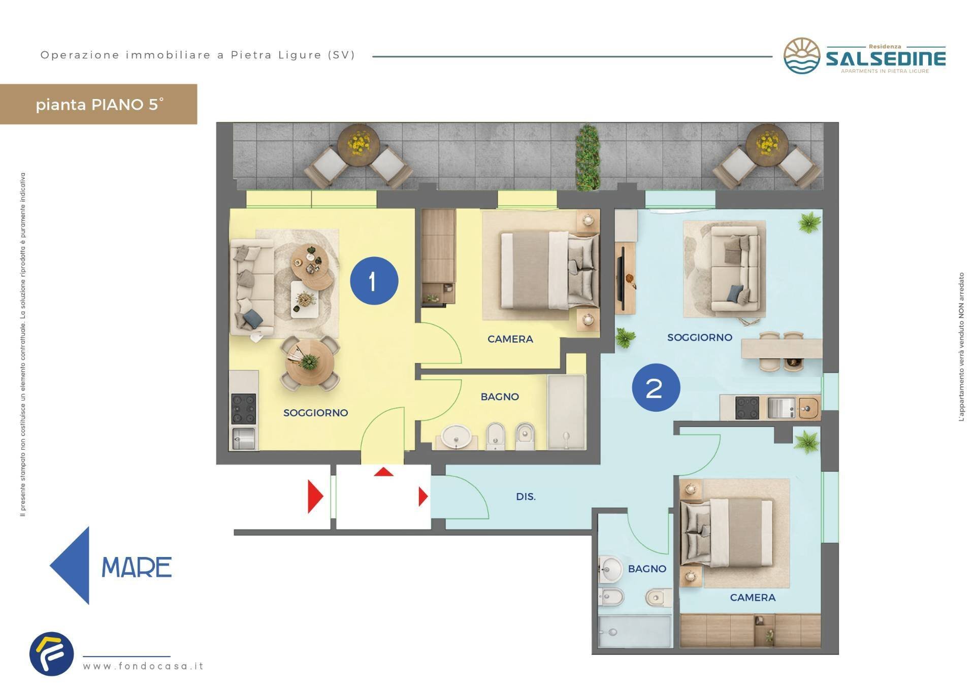 Foto 2 - Two-room apartment Via Bellino, Pietra Ligure - photo 2