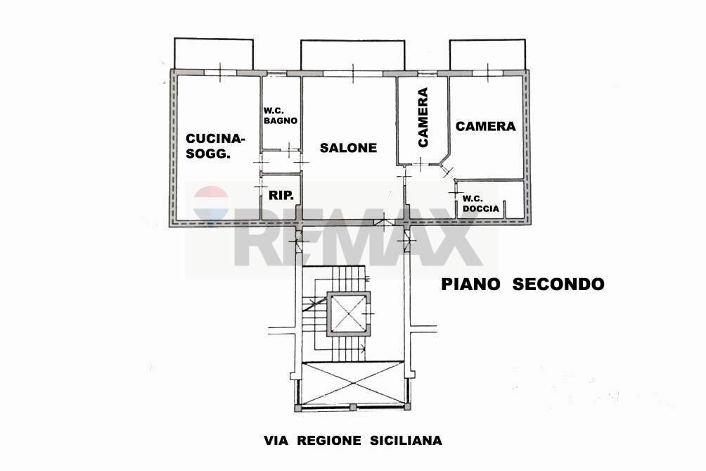 Pianta 2D - Four-room apartment via Regione Siciliana
 
20, Monreale - floor plans 1