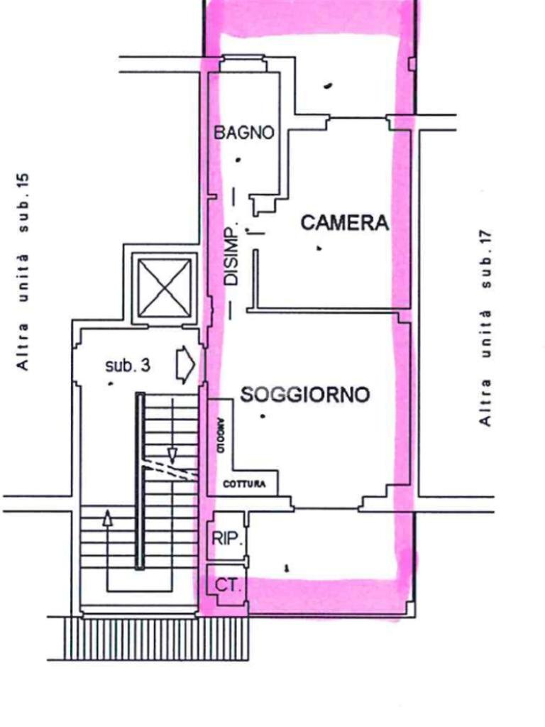 Bilocale Via alle Fabbriche, Caselle Torinese - planimetria 1