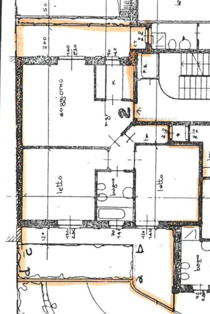 Trilocale Via professore carlo fiorio, Montanaro - planimetria 1