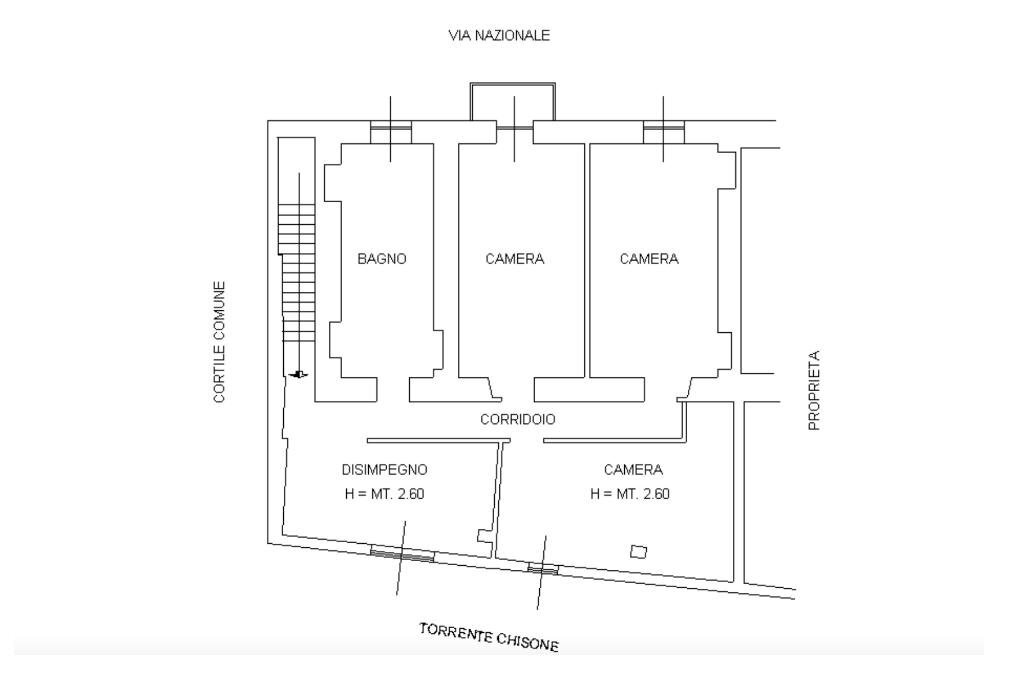 Quadrilocale Via Nazionale, Pinerolo - planimetria 1