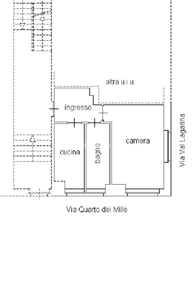 Bilocale Via quarto dei mille, Torino (zona Pozzo Strada) - planimetria 1