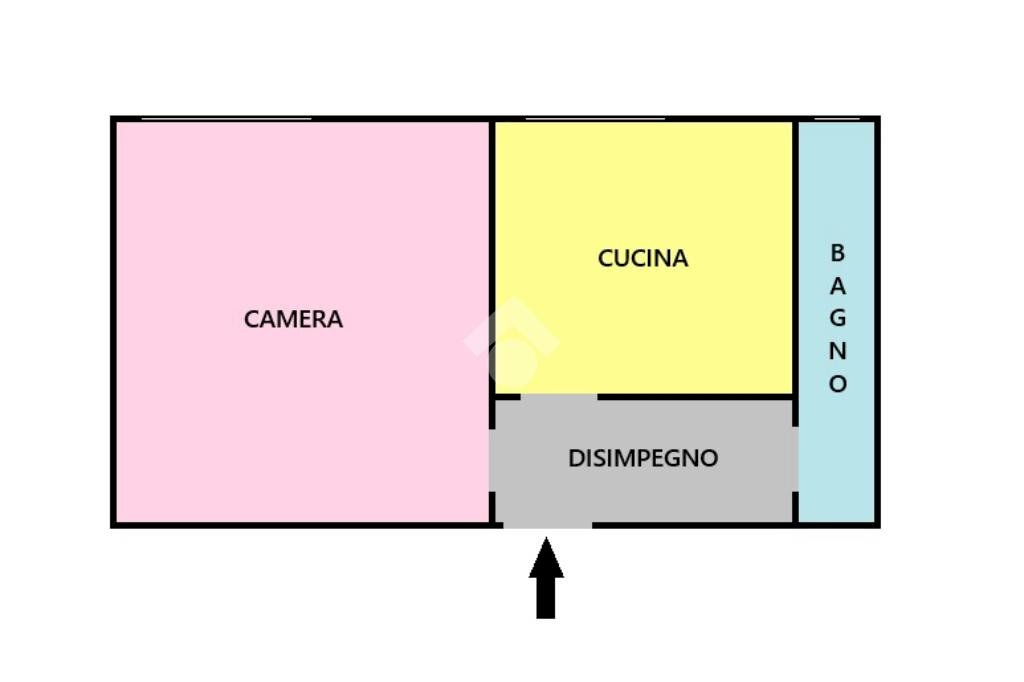 Bilocale Via Monte Rosa, Torino (zona Barriera Milano) - planimetria 1