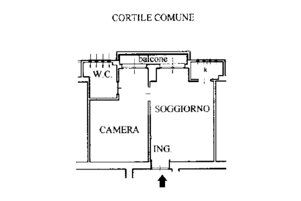 Bilocale Via Daniele Ricciarelli, Milano (zona San Siro) - planimetria 1