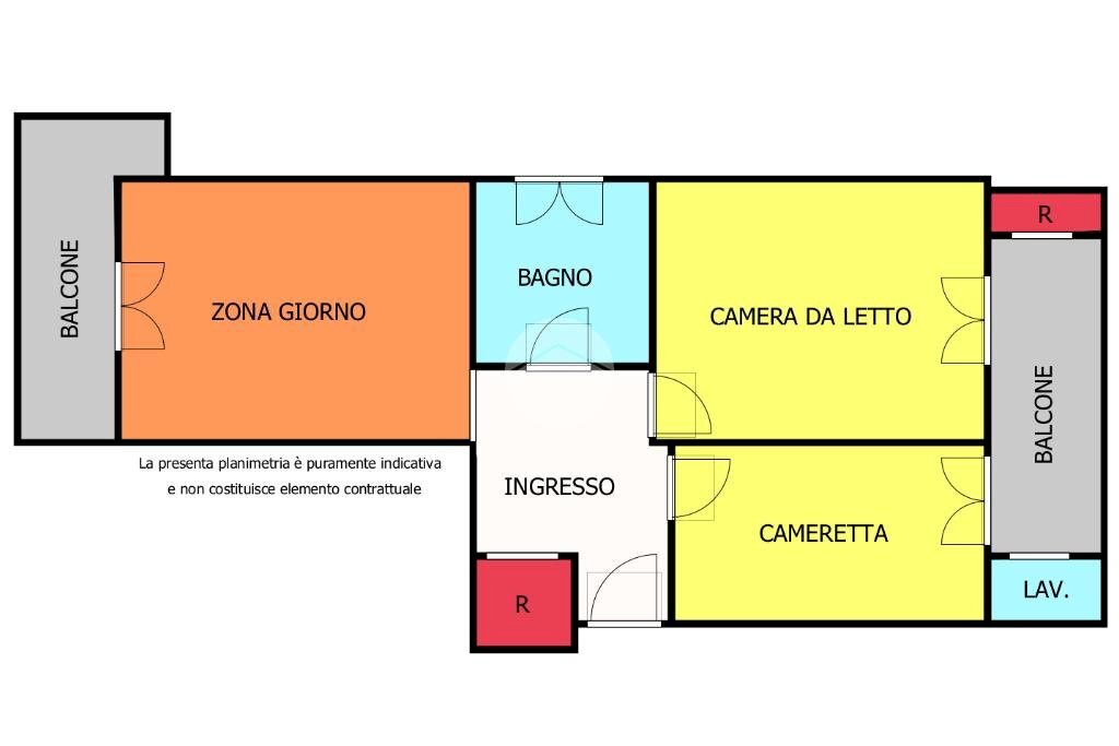 Trilocale Via venaria, Torino - planimetria 1