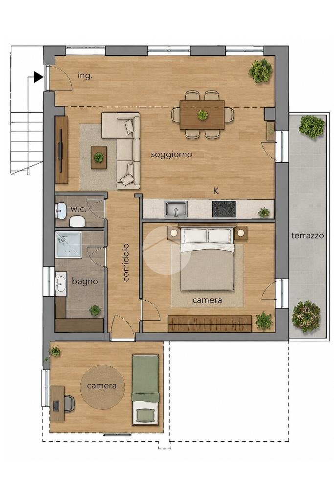 Four-room apartment Salita san martino, Imperia - floor plans 1