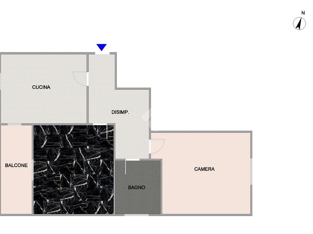 Bilocale Via Monte Bianco, Cornaredo - planimetria 1