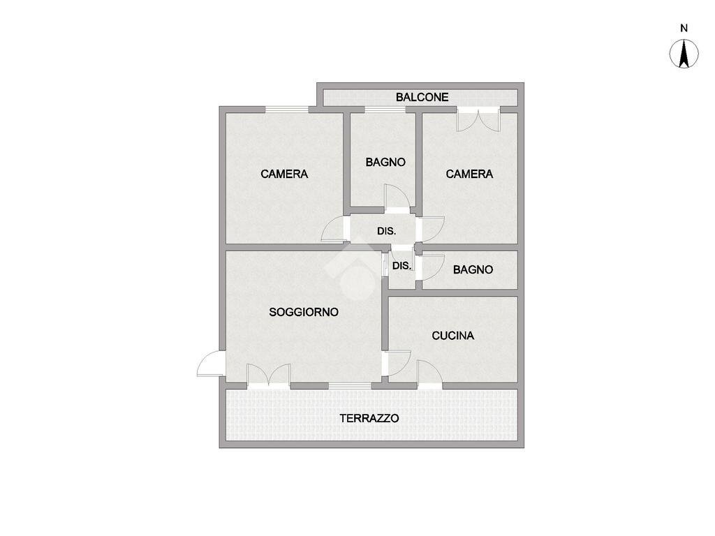 Trilocale Via Repubblica, Bollate - planimetria 1