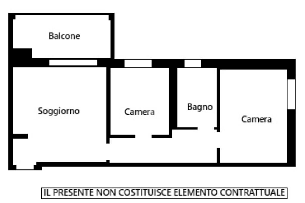 Three-room apartment Via Fratelli Cervi, Tribiano - floor plans 1