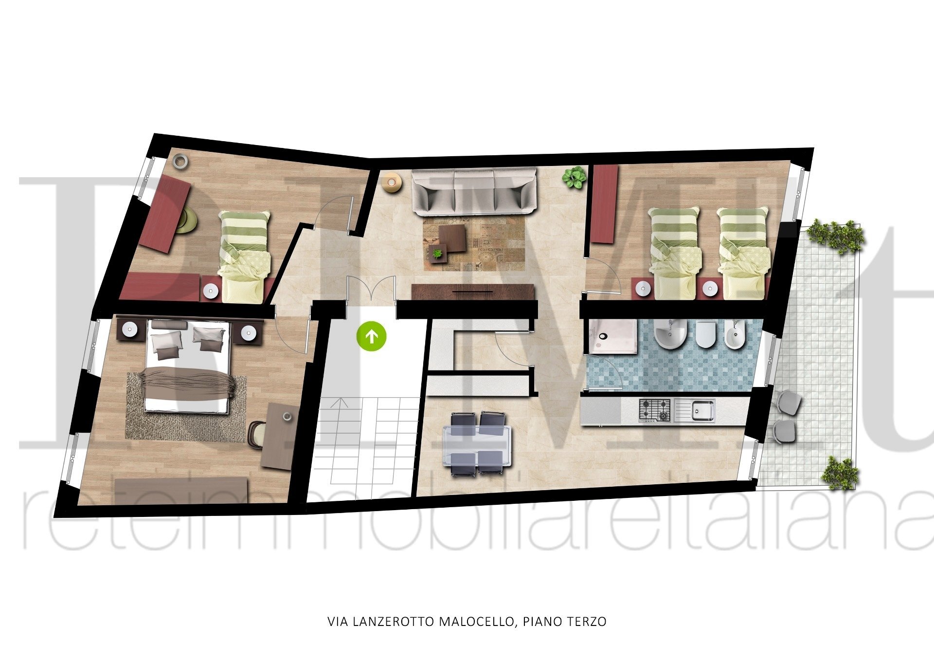 Foto 18 - Quadrilocale Via Malocello, Varazze - planimetria 1