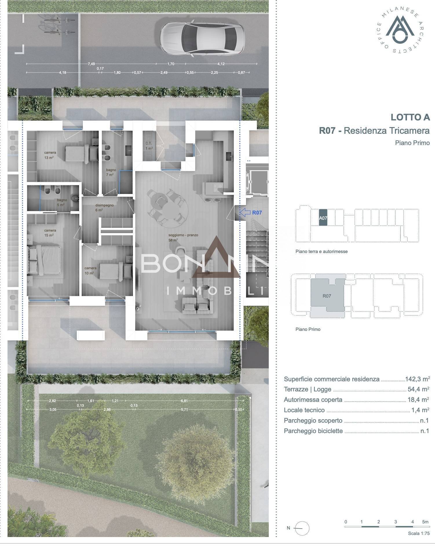 Foto 19 - Appartamento VIA GARZONI, Treviso - planimetria 1