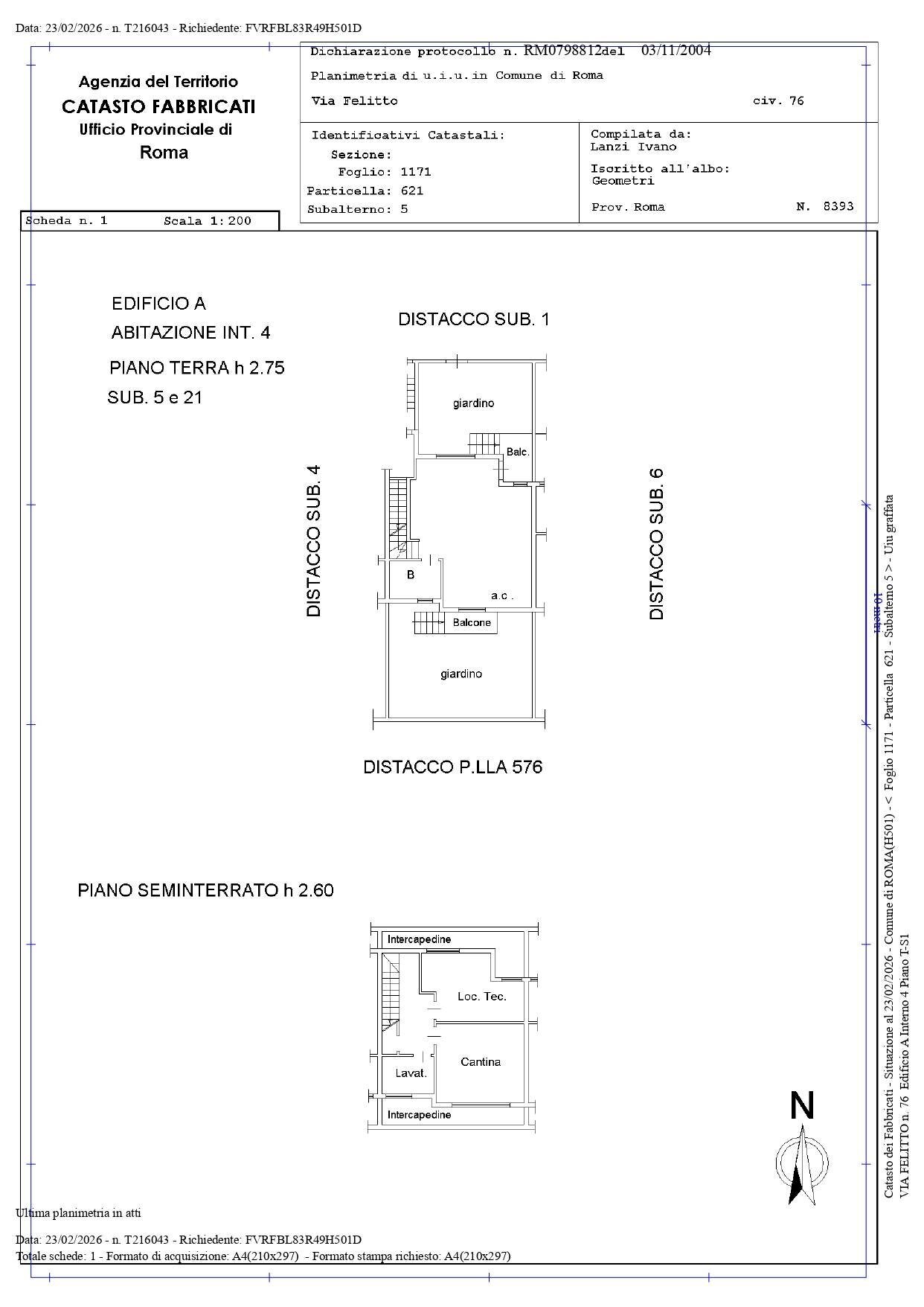 Foto 31 - Three-room apartment Via Felitto
 
76, Roma - floor plans 1