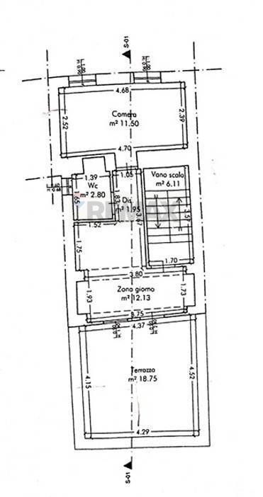 Pianta 2D - Bilocale Via G. Garibaldi
 
80, Palazzolo Acreide - planimetria 1