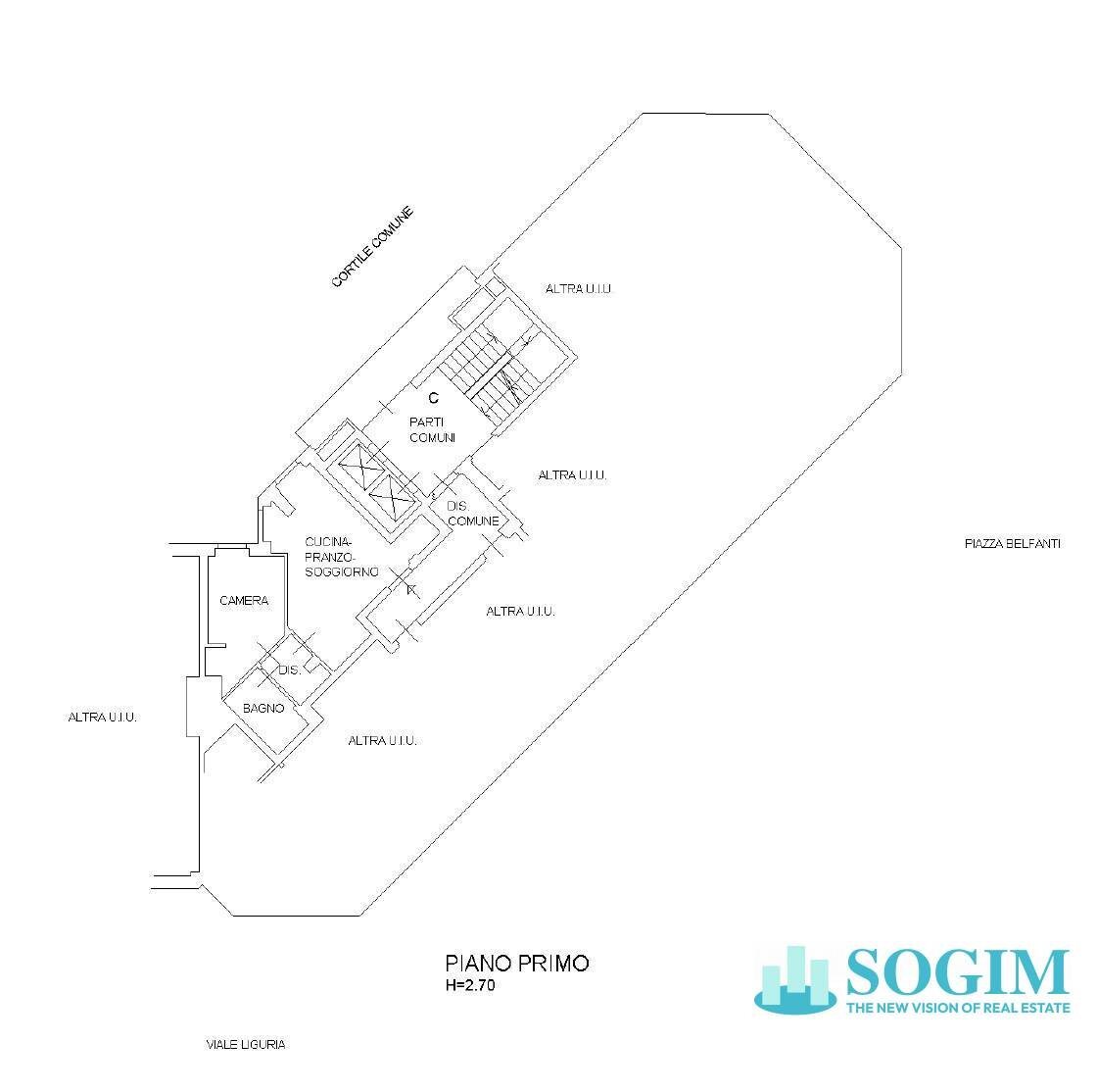 Foto 12 - Bilocale viale Liguria
 
40, Milano - planimetria 1