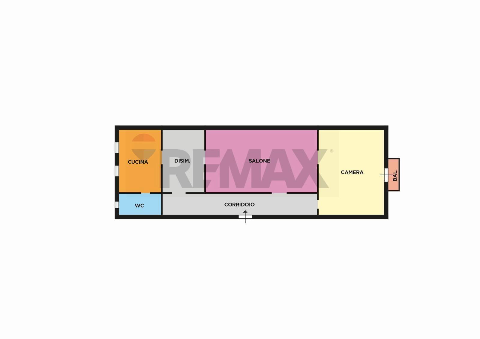 Pianta 2D - Bilocale Viale Margherita a Ponticelli
 
75, Napoli - planimetria 1