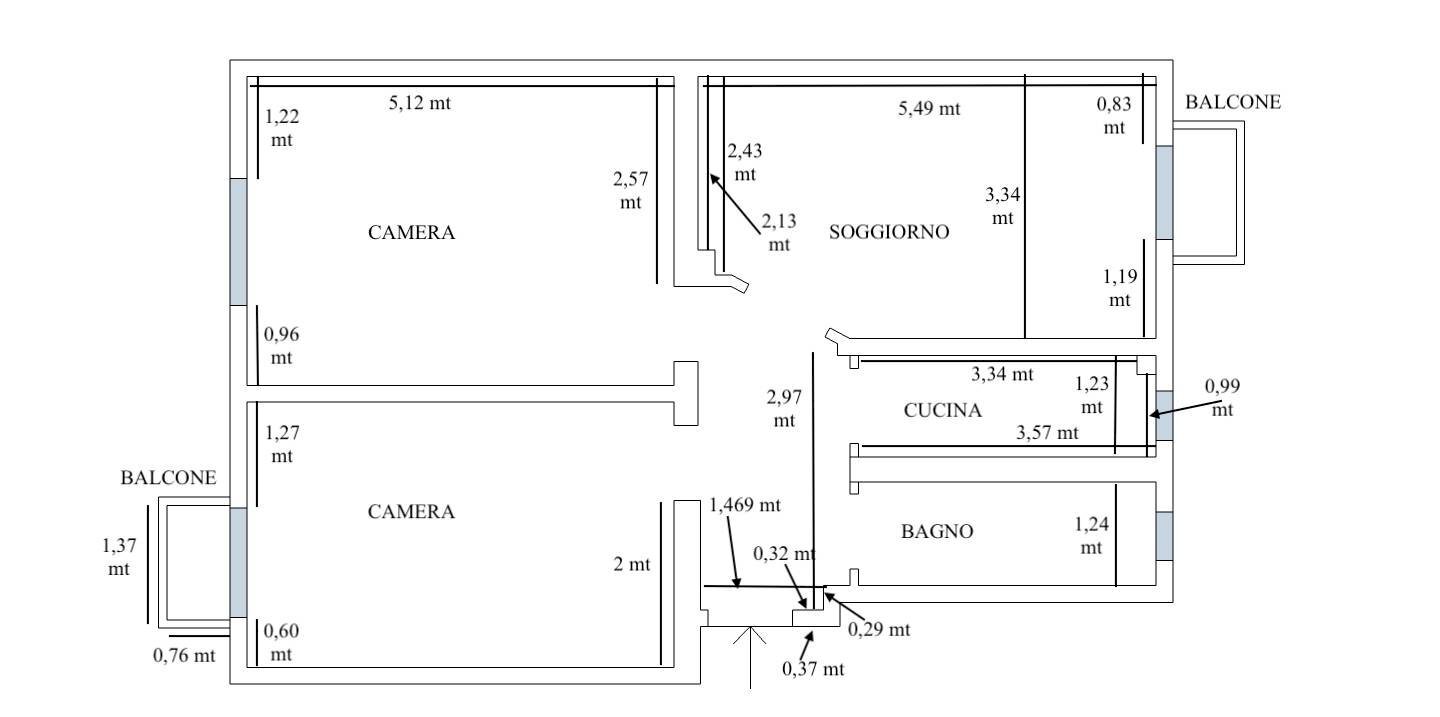 Foto 39 - Trilocale via Verona
 
13, Milano - planimetria 1