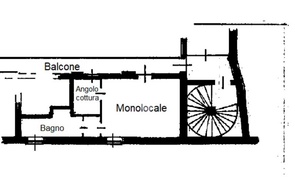 One-room apartment Via deodata, Saluzzo - floor plans 1