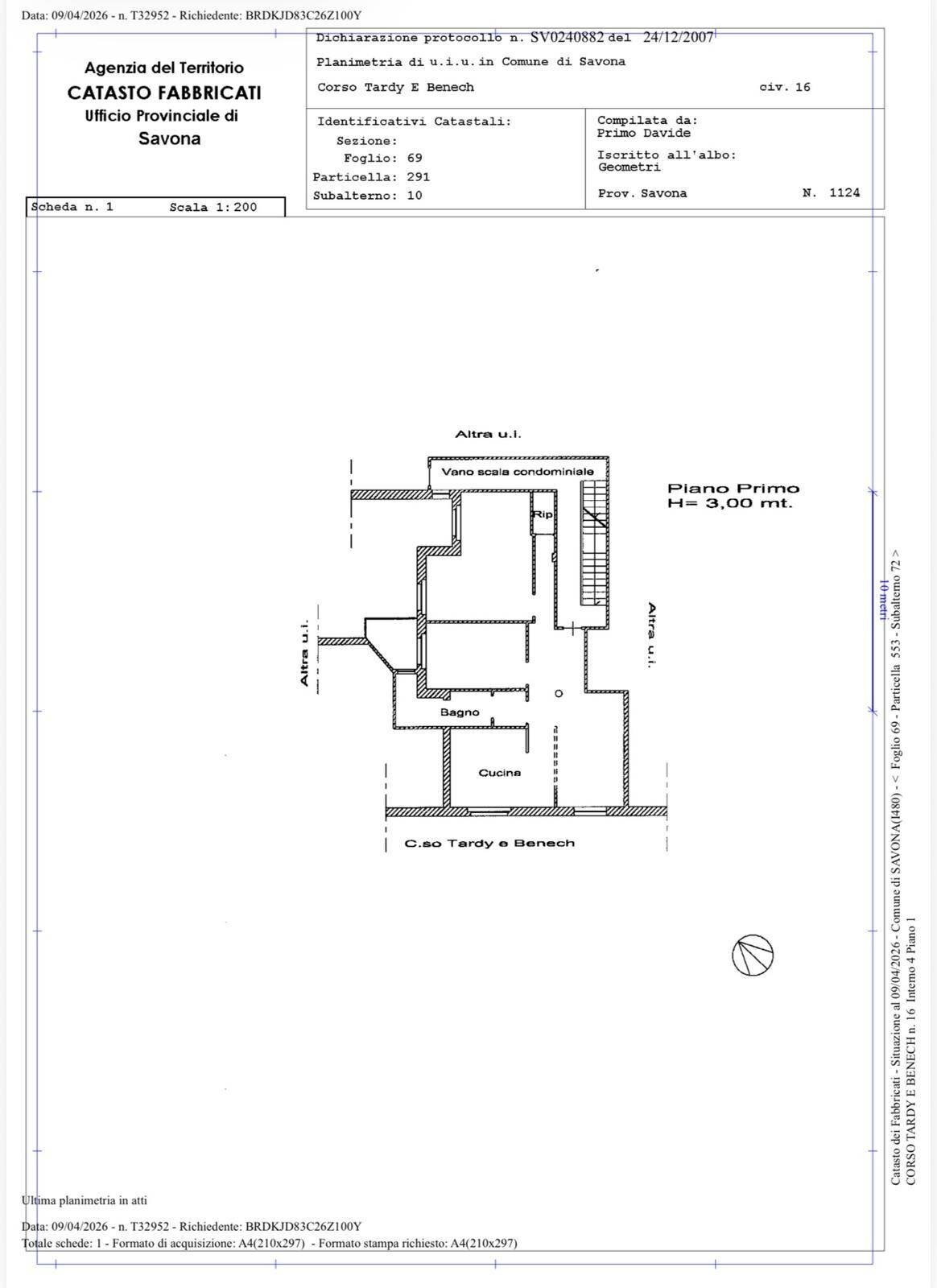 Foto 51 - Appartamento Corso tardy e Benech
 
16, Savona - planimetria 1
