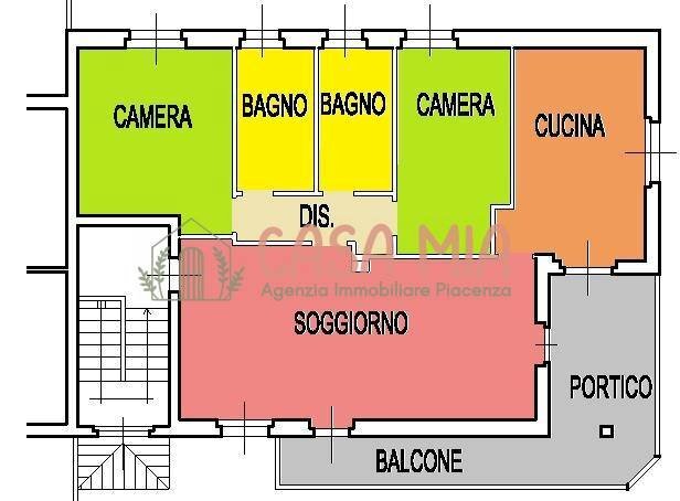 Foto 33 - Three-room apartment Via Guareschi, Rottofreno - floor plans 1