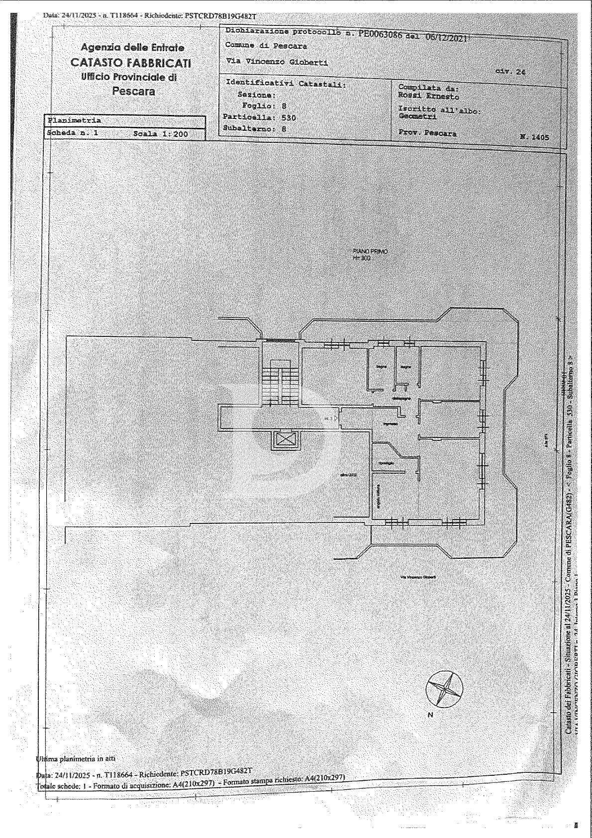 Foto 32 - Quadrilocale Via Gioberti, Pescara - planimetria 1