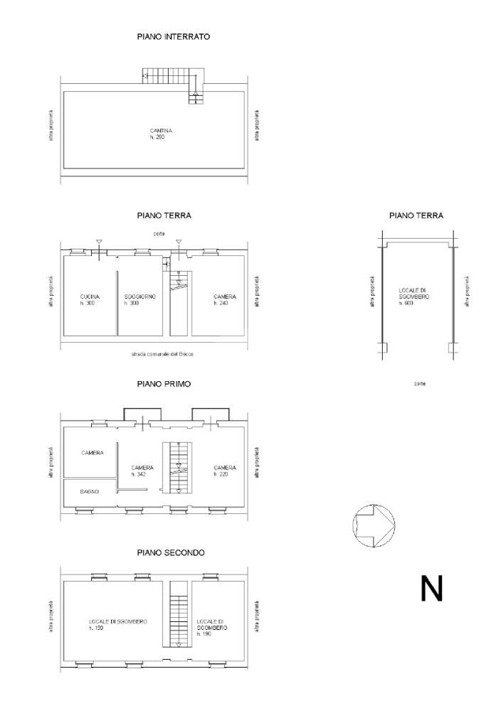 Casa semi indipendente Via Vittorio Emanuele II, Calliano - planimetria 1
