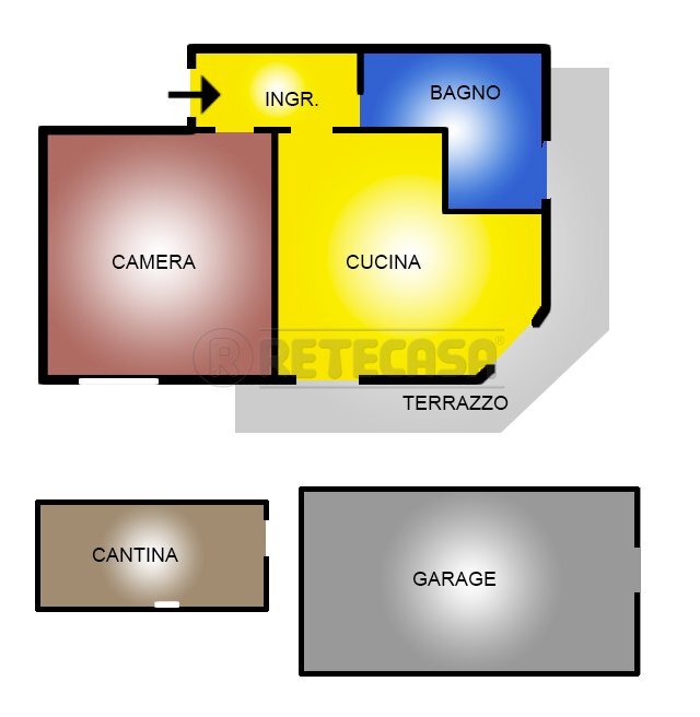 S1918.jpg - Two-room apartment corso matteotti 52, Montecchio Maggiore - floor plans 1