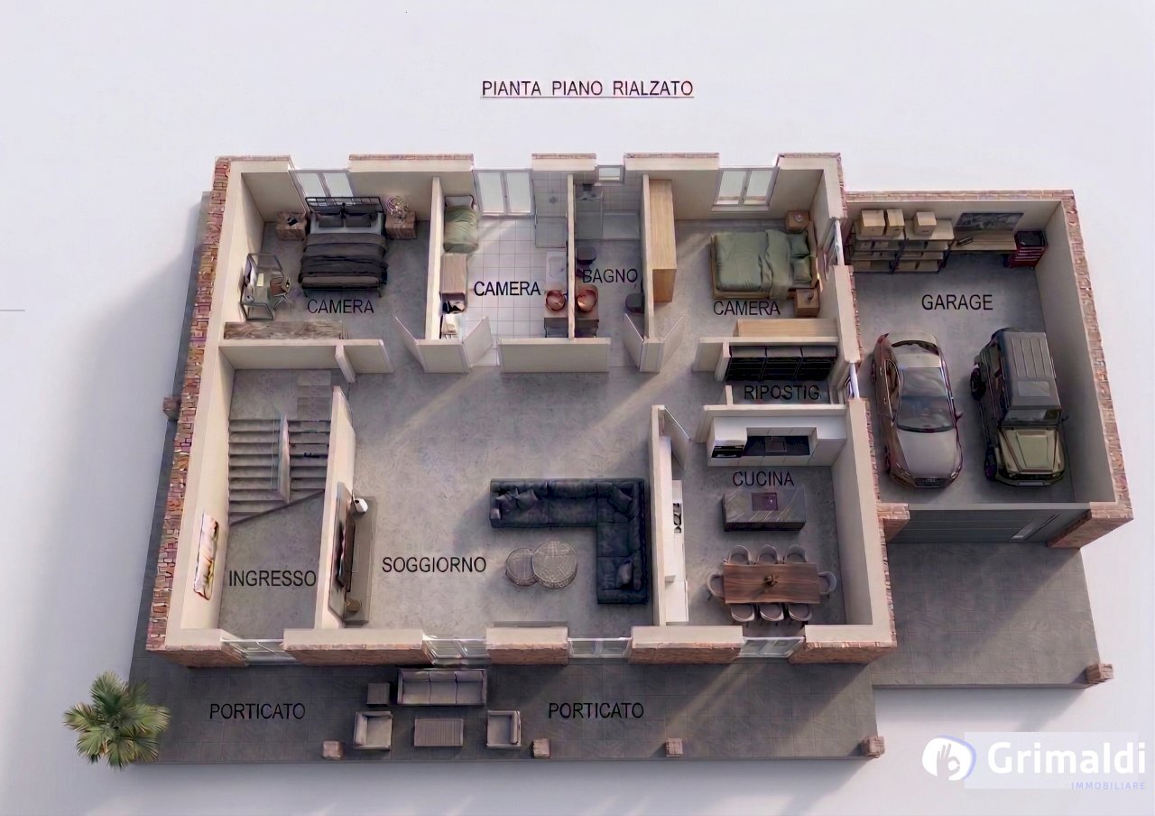 planimetria 3d pt - Independent house Via San Giorgio 13, Tricerro - photo 2