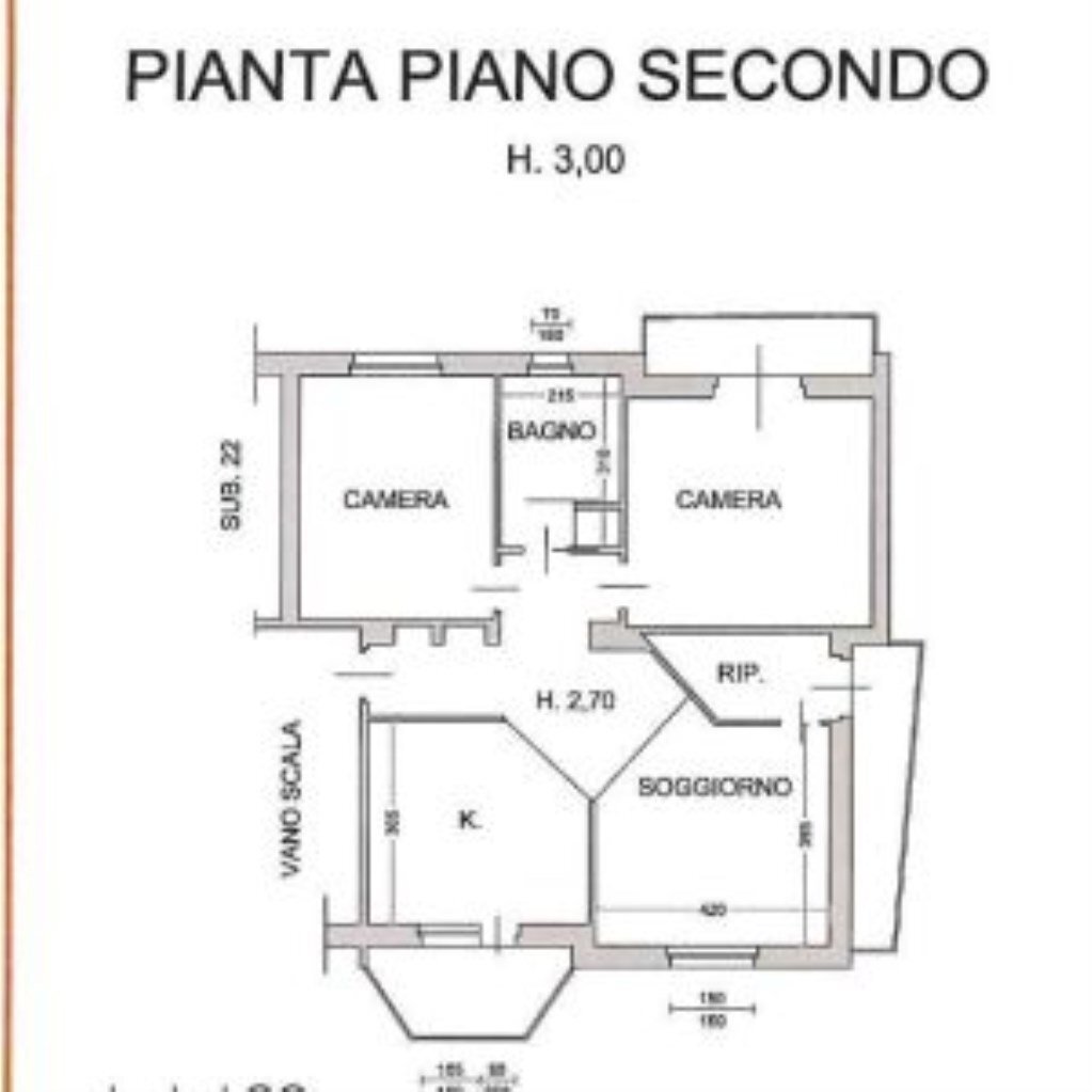 Trilocale Via Cavour, 38, Centallo - planimetria 1