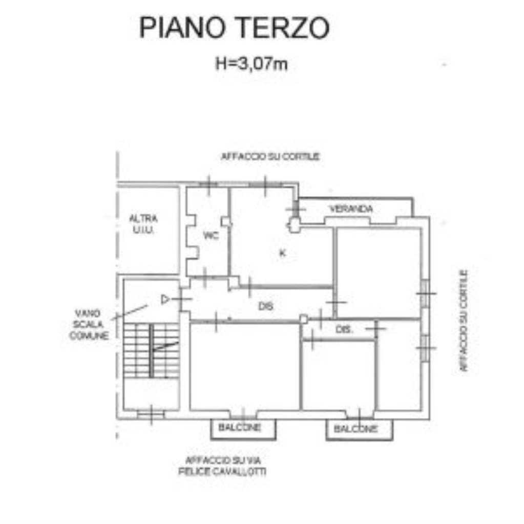 Appartamento Via Felice Cavallotti, 18, Cuneo (zona Centro) - planimetria 1