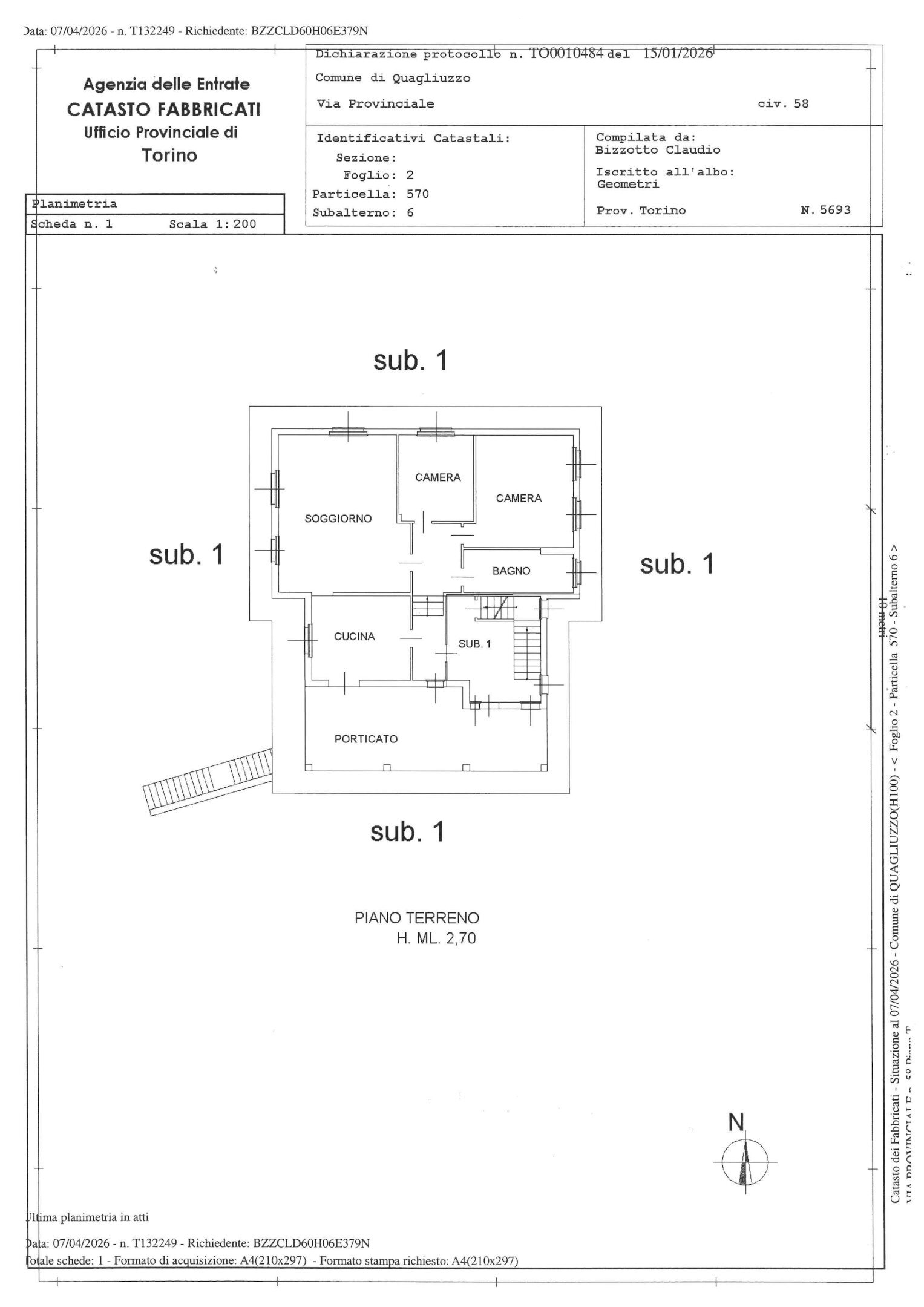 Villa Quagliuzzo - planimetria 1