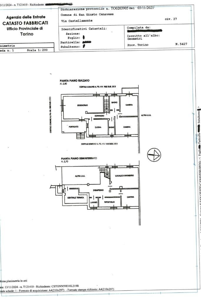 Villa Via castellamonte, San Giusto Canavese - floor plans 1