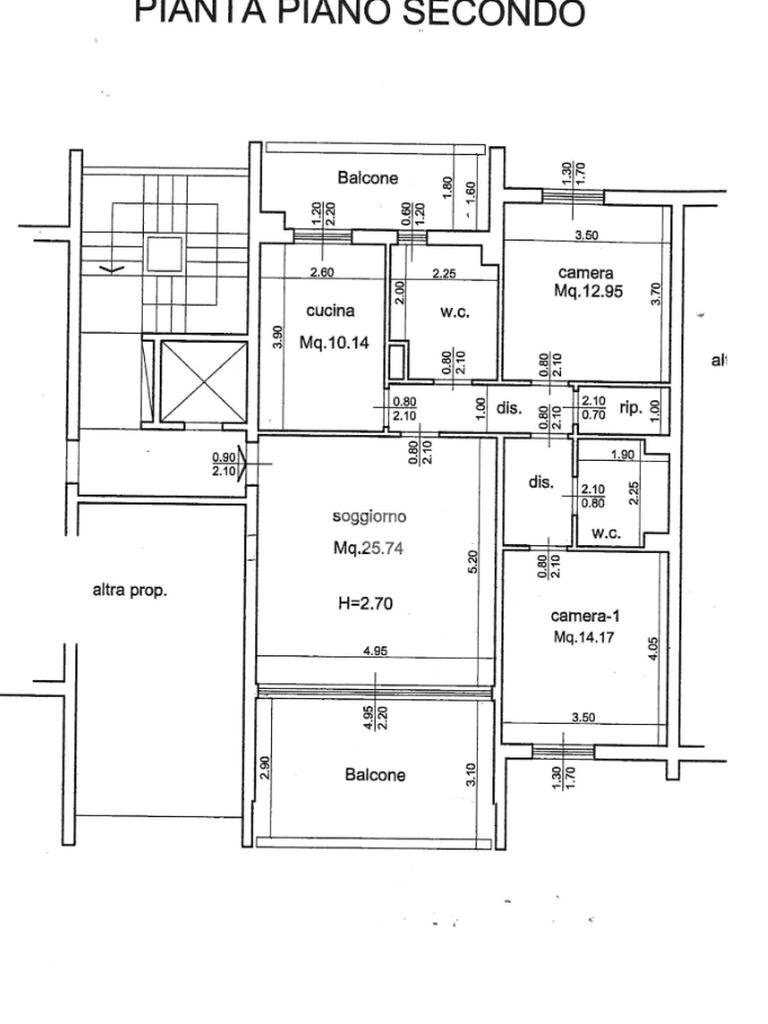 Trilocale via Gugliemo Marconi, frazione Milano 3, Basiglio - planimetria 1